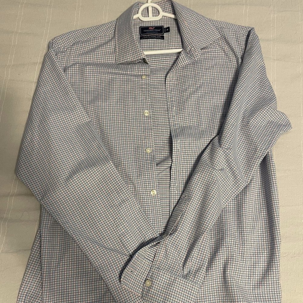 Blue/Pink Medium Vineyard Vines Button Down Dress Shirt